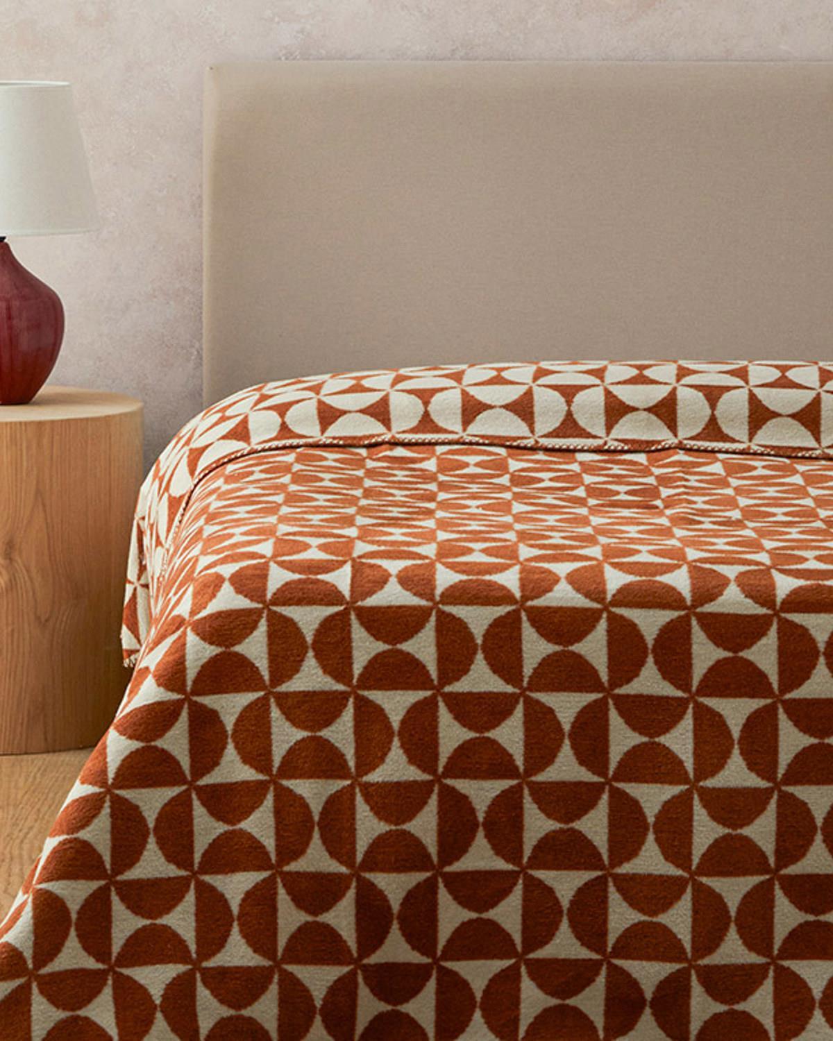 ОДЕАЛО, Единичен, Памучен, 150x200 cm ,Теракота