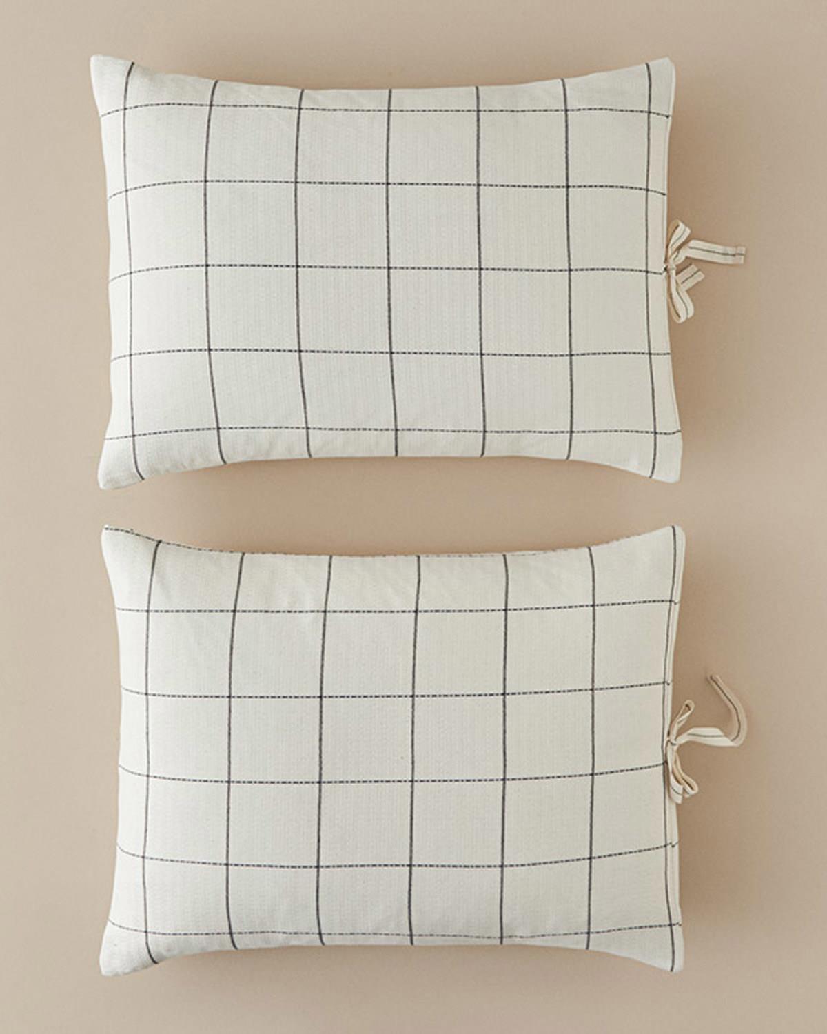 Калъфка За Възглавница 2 бр. Багрени нишки 50x70 см Антрацит