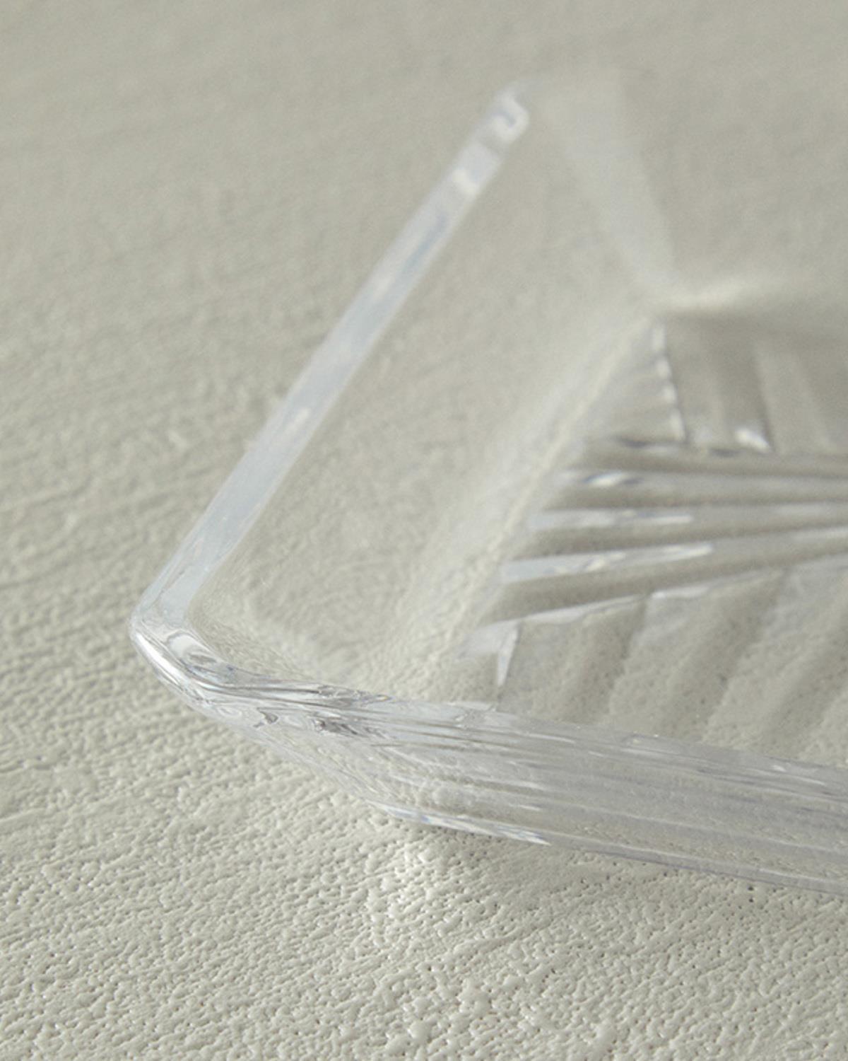 Плато 2 бр. Стъкло 21x12 см Прозрачен