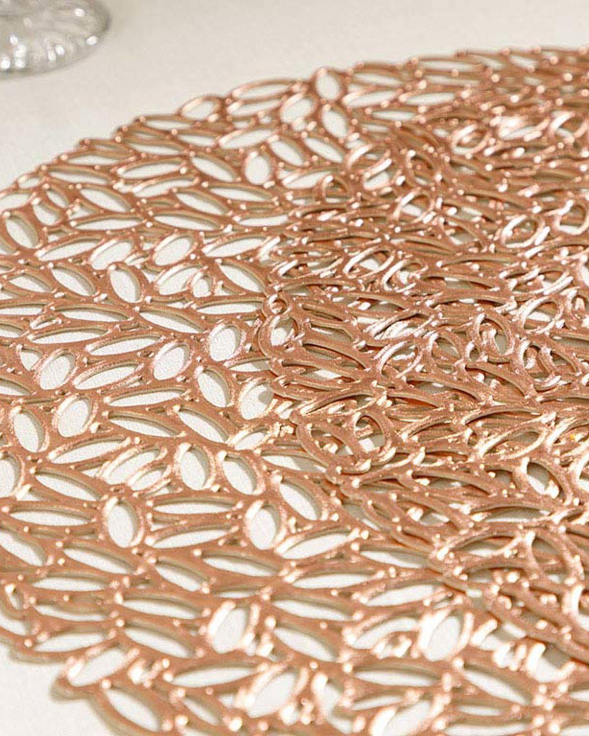 Подложки За Хранене 2 бр. Pvc 38 см Розово златен..