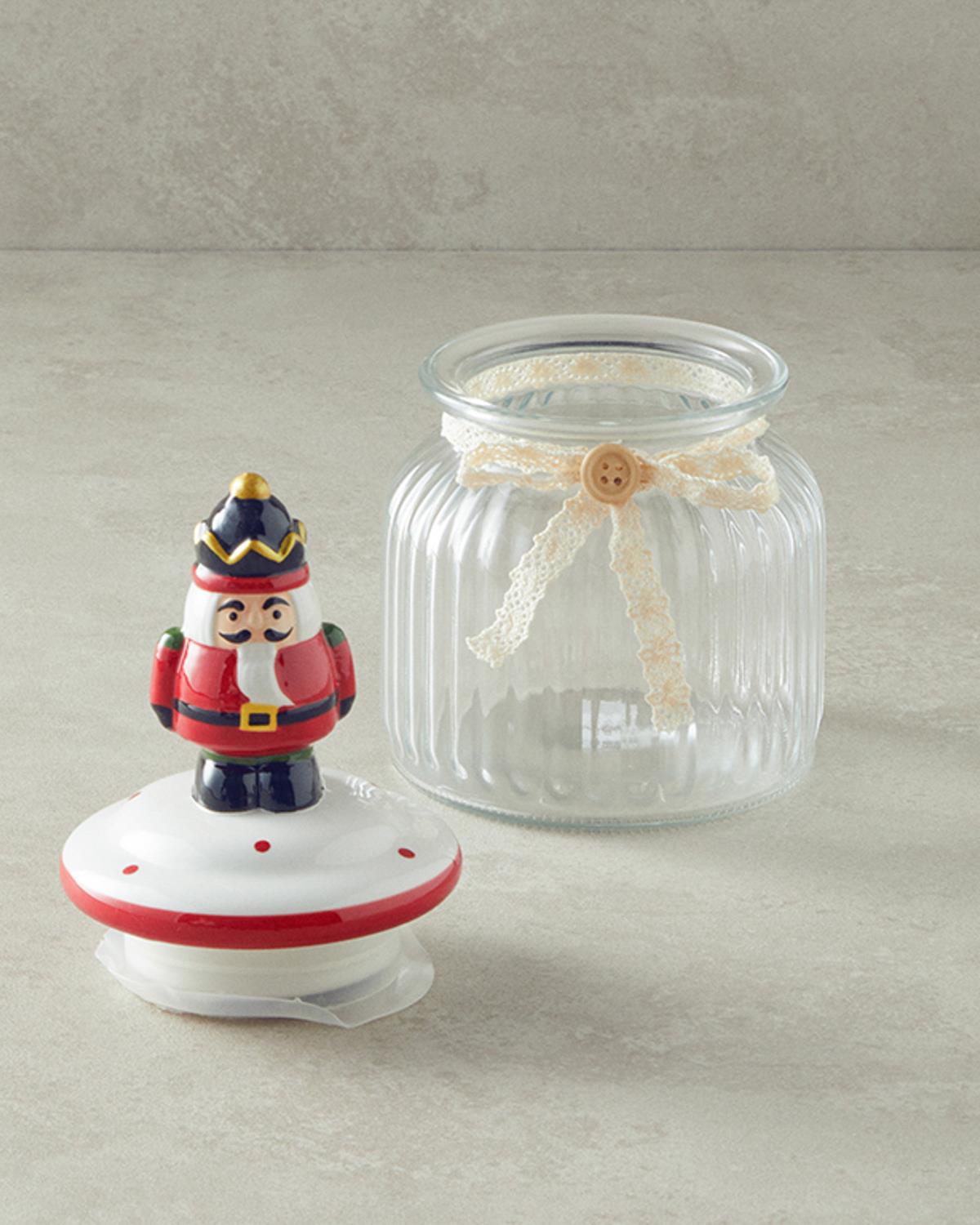 Буркан Стъкло 600 мл Червен