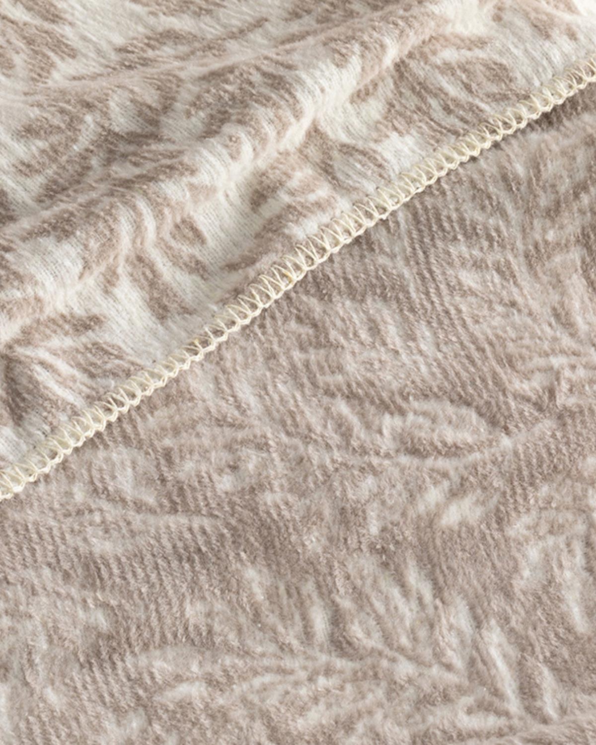  Одеяло, Двоен размер, Foliage, Памучен, 200x220 см, Каменно сив..