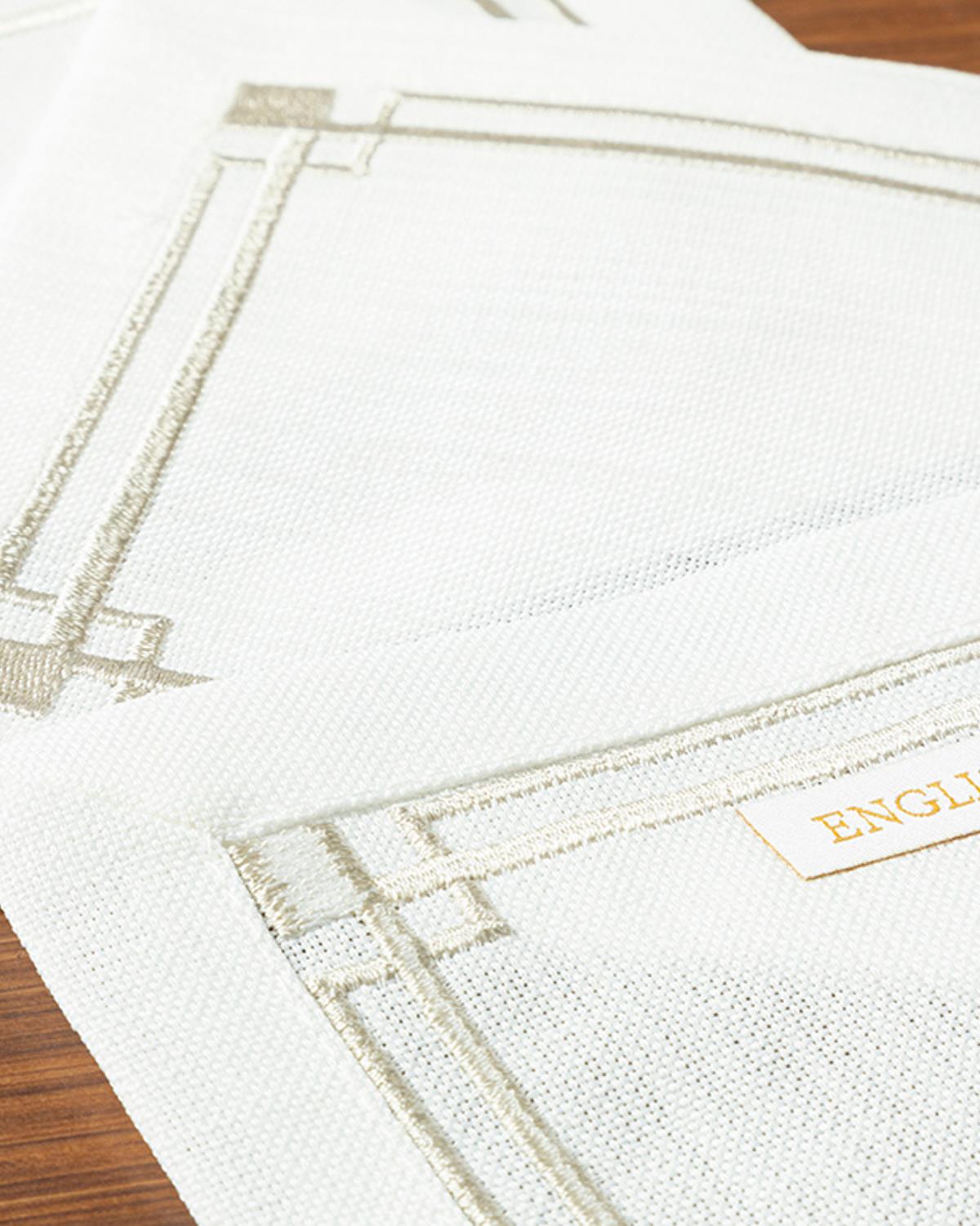 Agate Подложка За Чаша 6 бр. Полиестер 14x14 см Шампанско златен