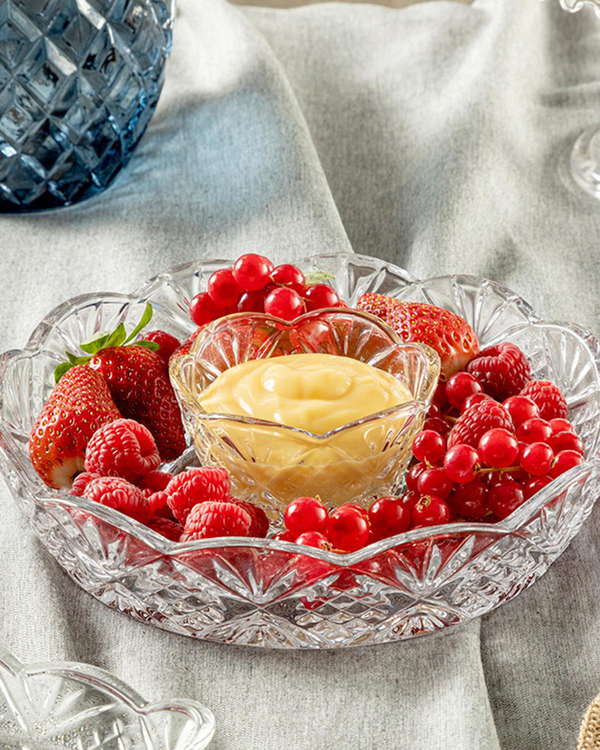 Albin Чиния За Презентация Стъкло, Прозрачен, 20 Cm