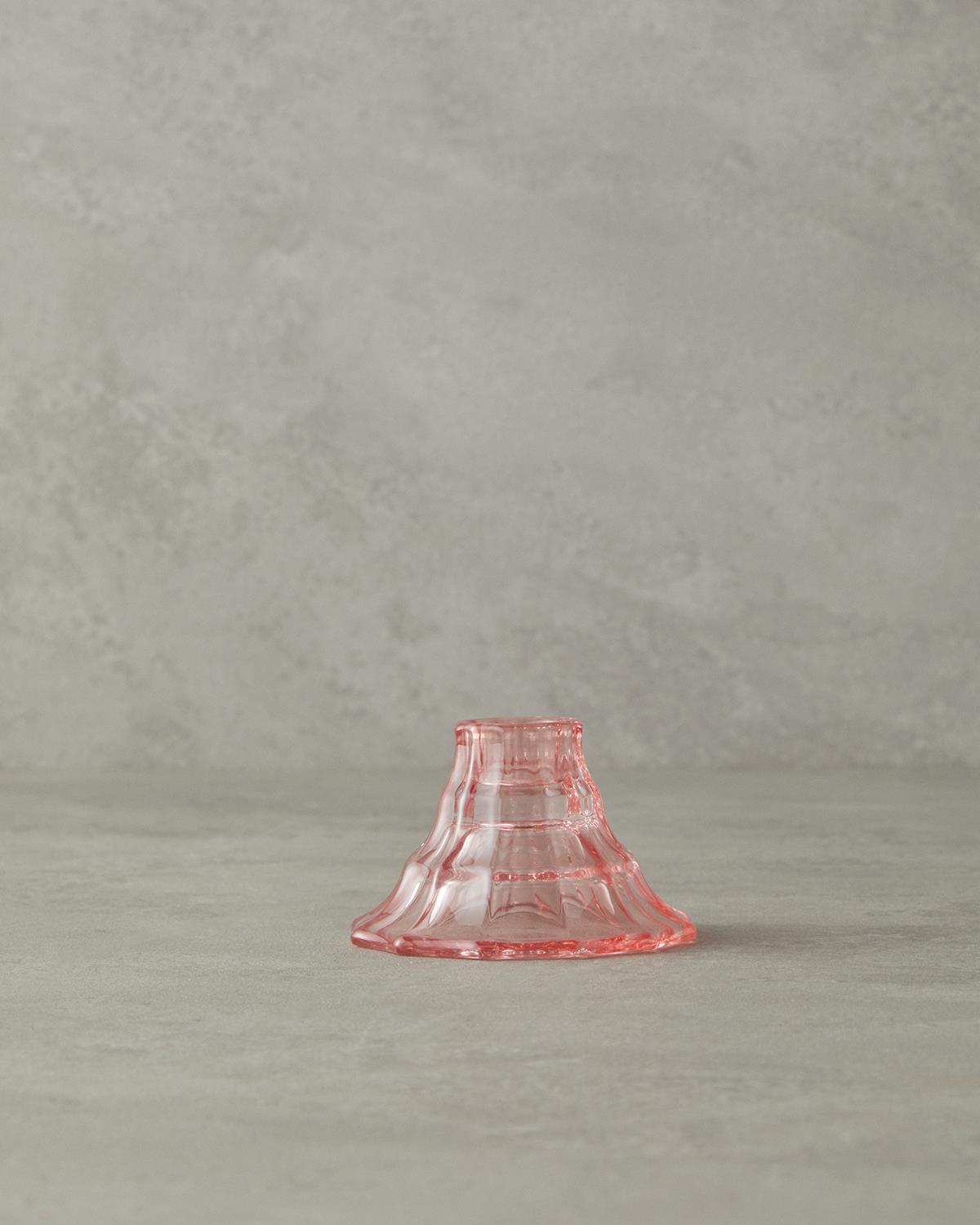 Alesa Свещник Стъкло 6 см Оранжев