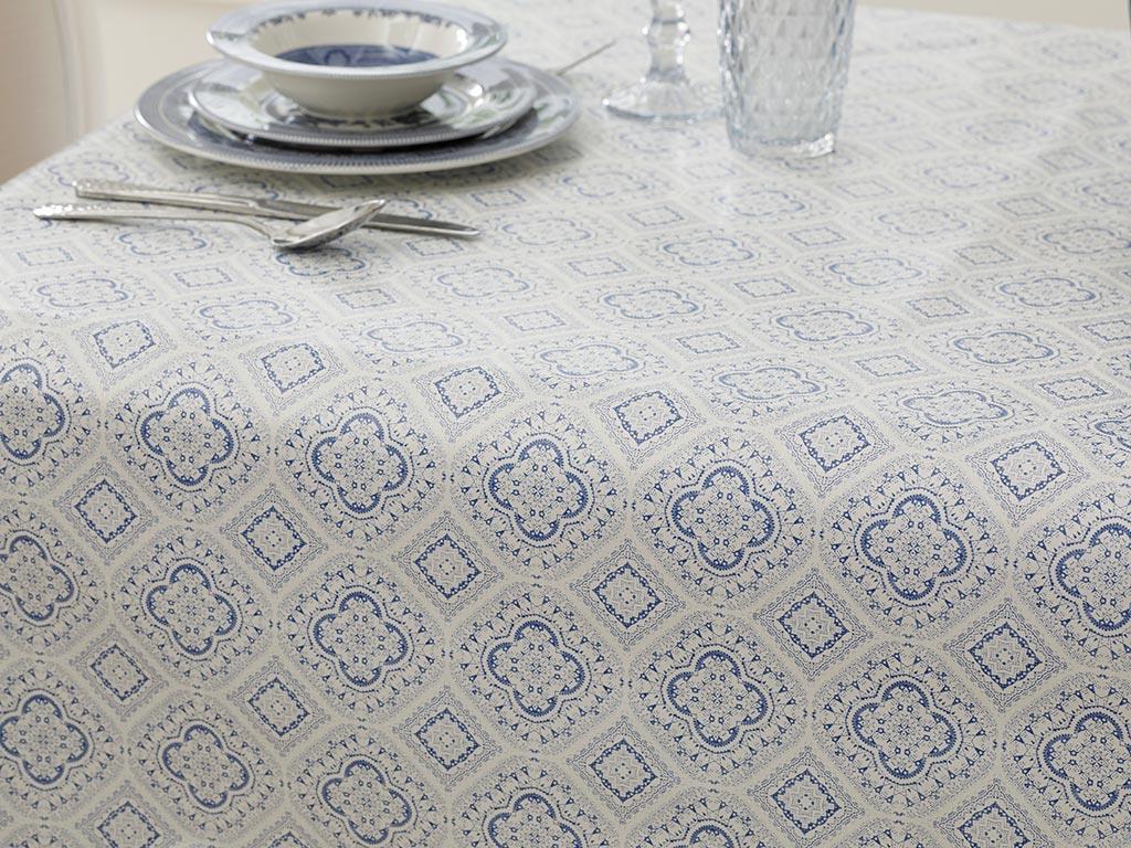 Alıssa Покривка за Маса ПВЦ 100x140 cm White-Blue