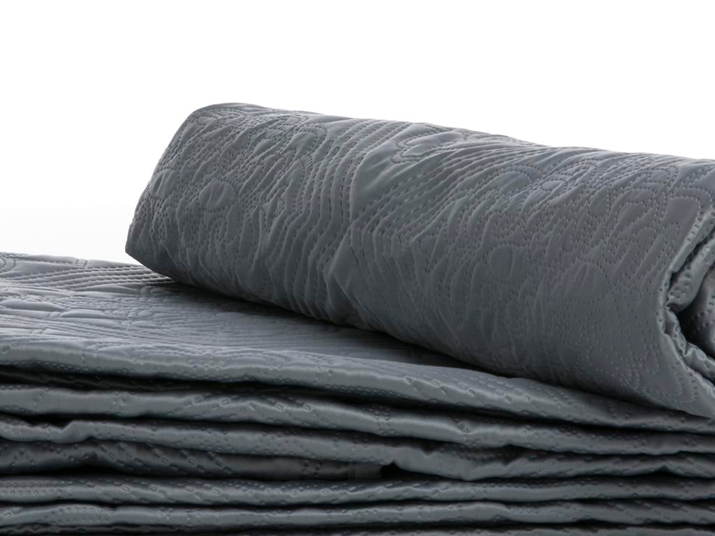 Allure ПОКРИВКА ЗА ЛЕГЛО К Tek Kişilik Сатен 160x240 cm Gray