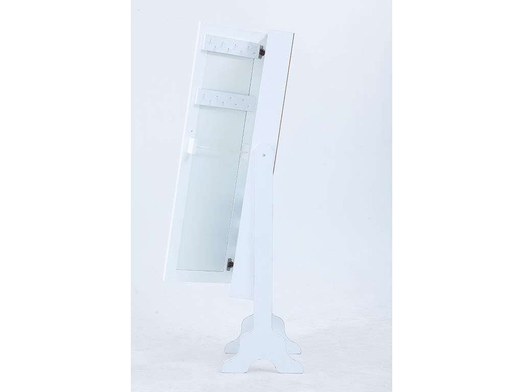 Amanda With Mirror Jewellery Cabinet White