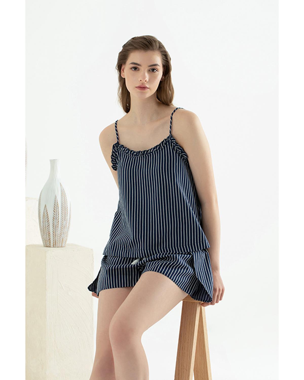 Amber Комплект Пижама Жена Вискоза L Морскосин