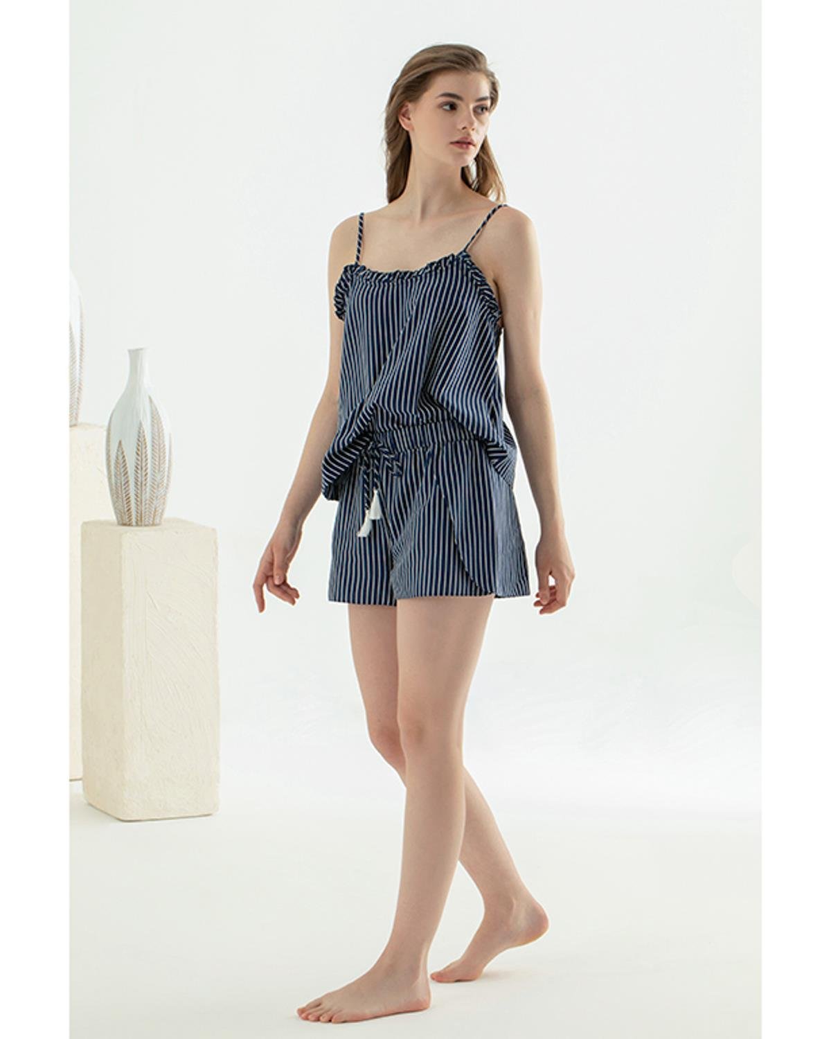 Amber Комплект Пижама Жена Вискоза M Морскосин