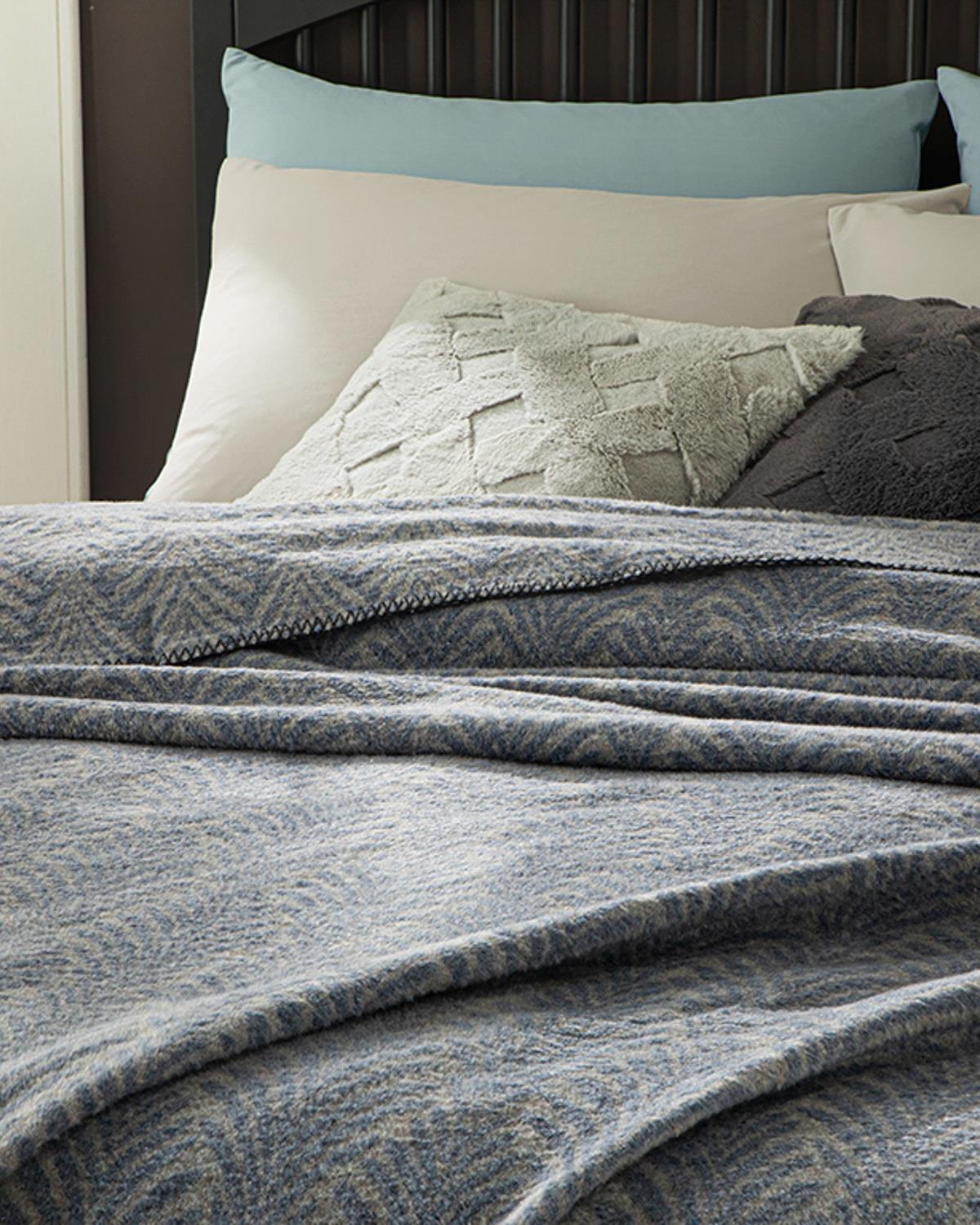 Areka Одеяло Единичен Памучен 150x200 см Бледосин..