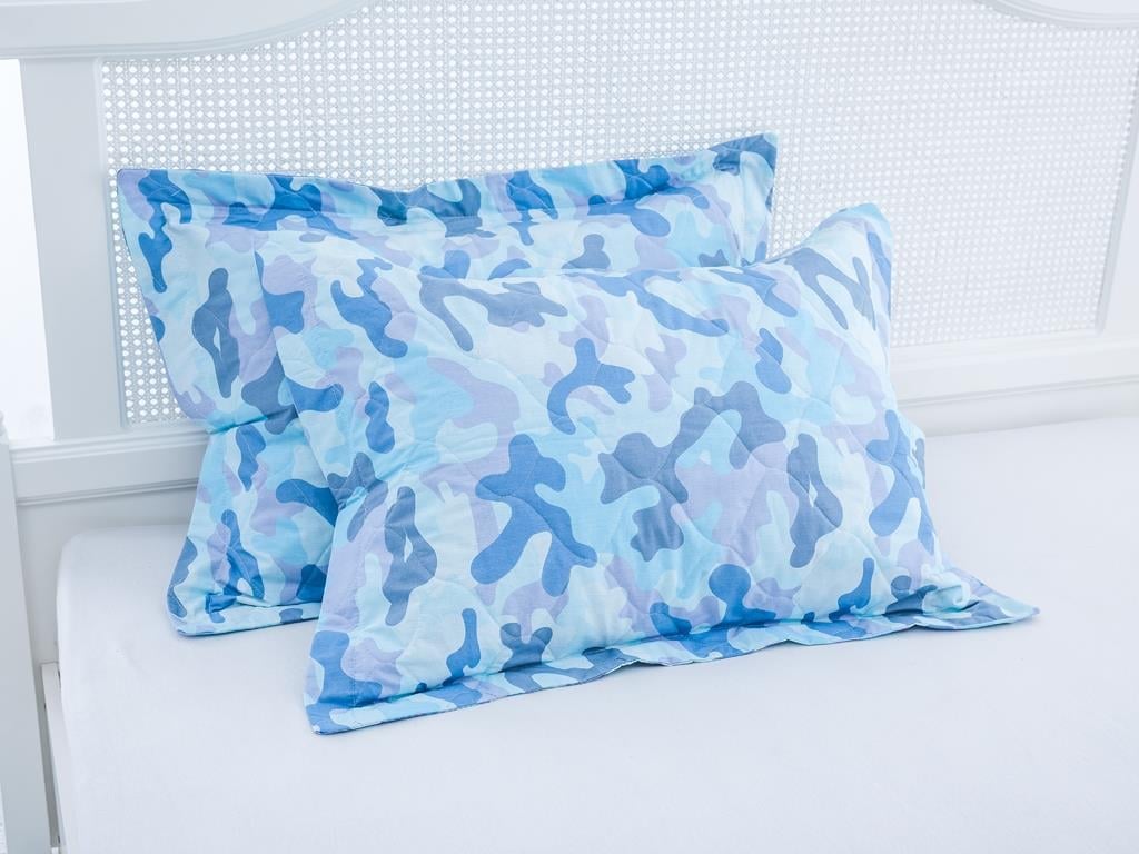 Army ПОКРИВКА ЗА ЛЕГЛО К Двоен човек Памучен 240x260 cm Син