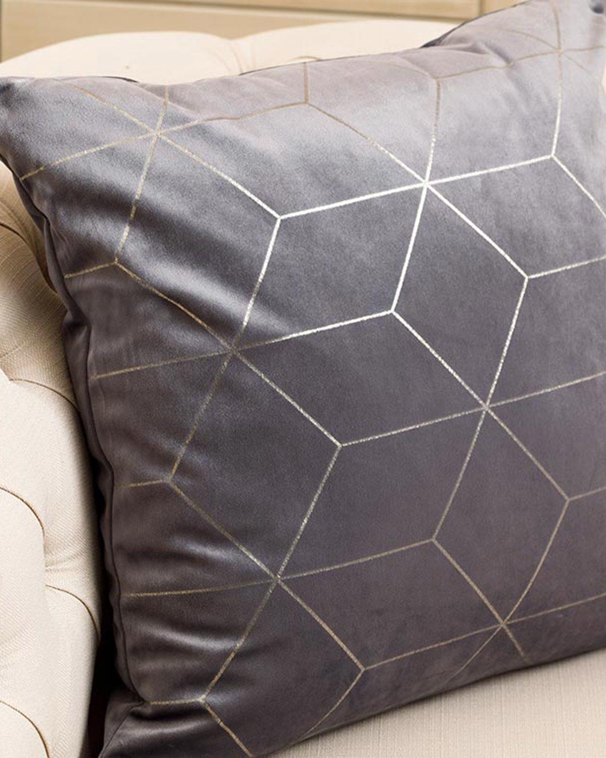Artdeco Декоративна Възглавница Кадифе 45x45 см Сив