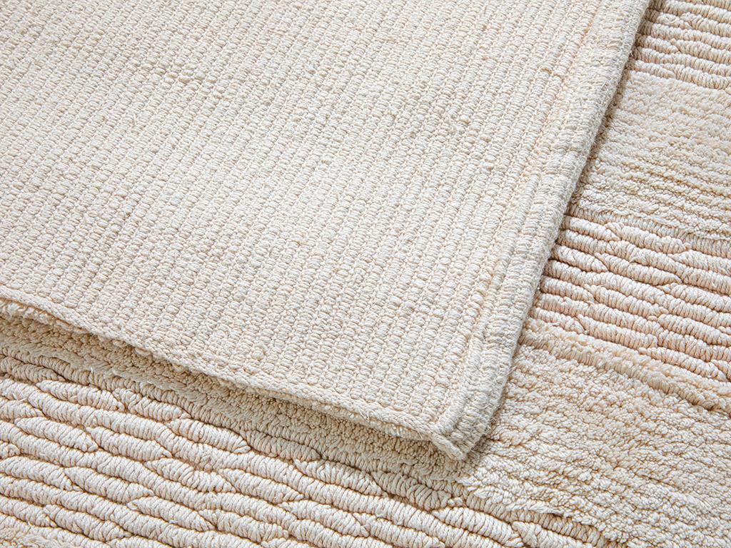 Ava Постелка За Баня Комплект 2Бр., Памучен, Бежово, 60 X 90 + 40 X 60 Cm