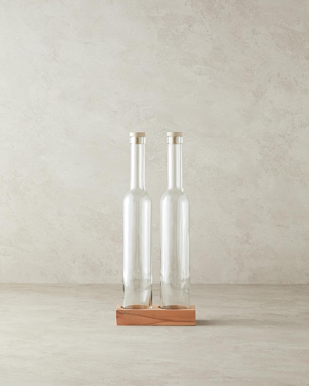 Avec Съд За Олио Или Оцет 2 бр. Стъкло 500 мл Тъмнобежов