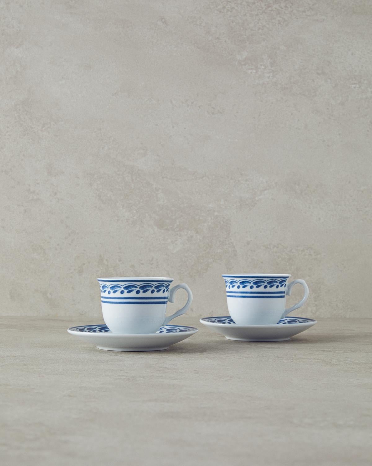 Axis Сервиз За Кафе 4 Бр. За 2 Души, Порцелан, Тъмно Синьо, 80 Ml