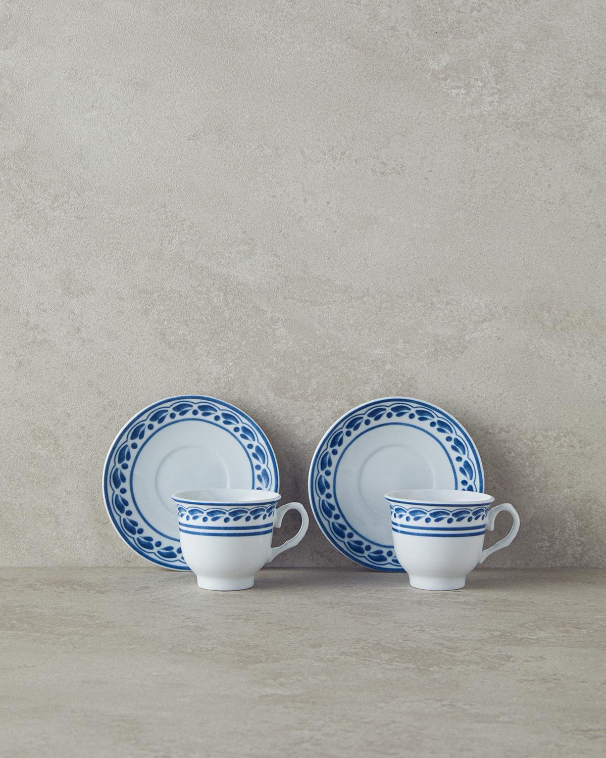 Axis Сервиз За Кафе 4 Бр. За 2 Души, Порцелан, Тъмно Синьо, 80 Ml