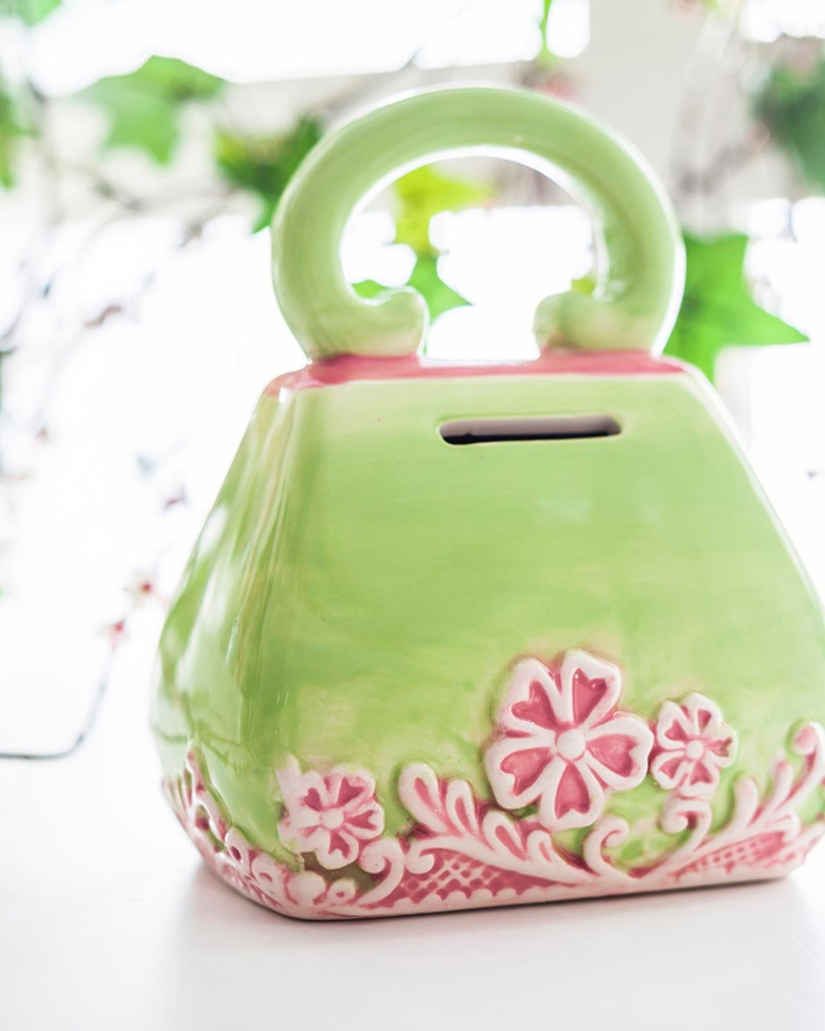 Bag Касичка Керамика 12,5x9,7x15,0 см Бял
