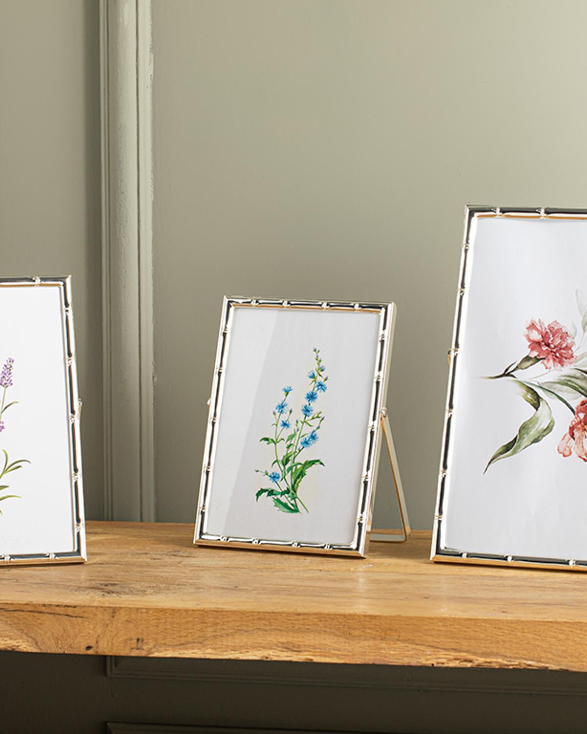 Bamboo Рамка Метал, Сребристо, 15 X 21 Cm