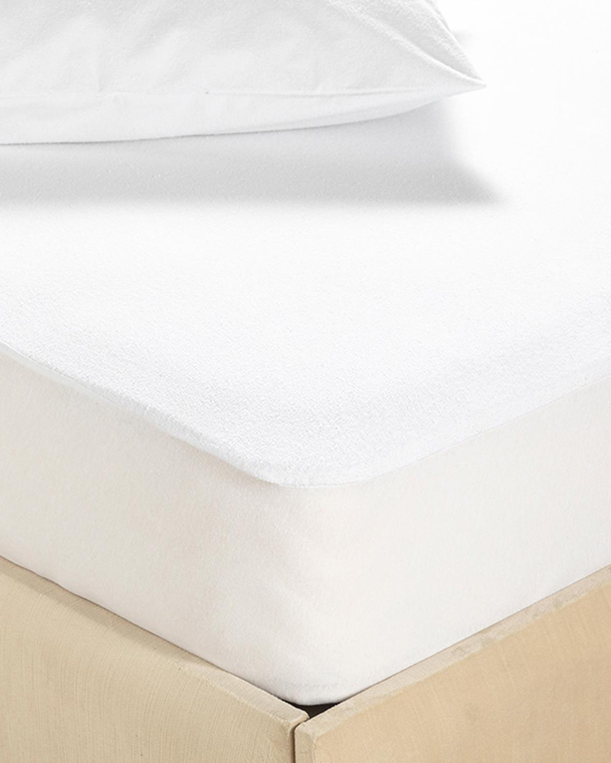 Basıc Протектор За Матрак Единичен Памук, пригоден за защита от течности 100x200 + 30 см Бял