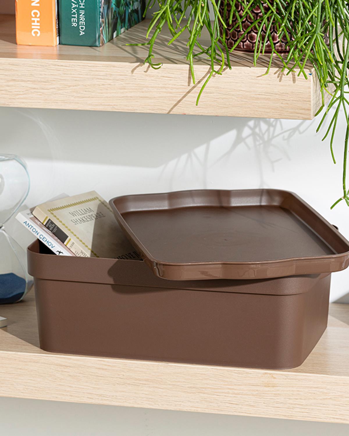 Basıc Кутия За Съхранение 32x11x16 см Кафяв