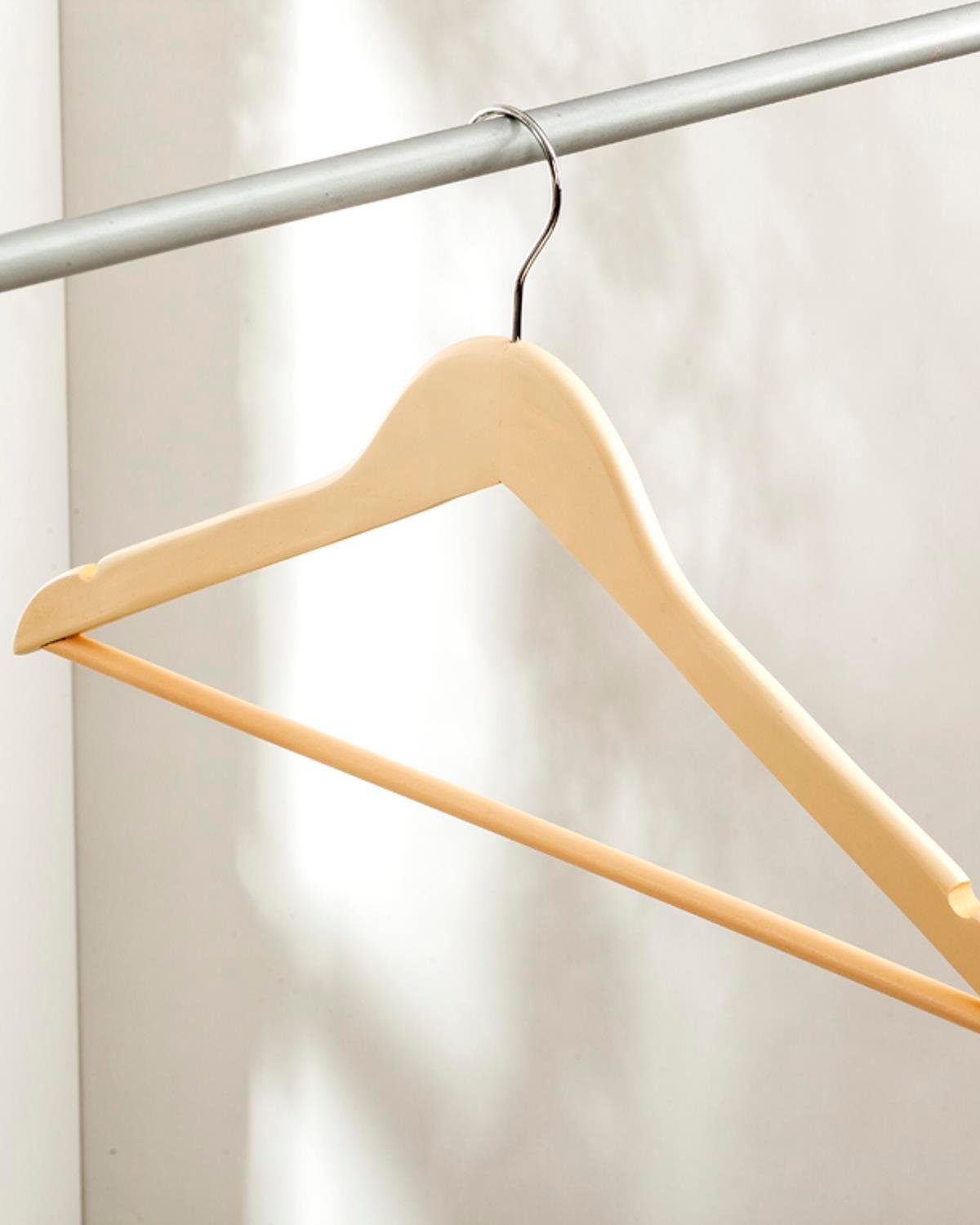 Basıc Закачалка За Дрехи 5 бр. Дървен 44,5x1,2x23,0 см Смес