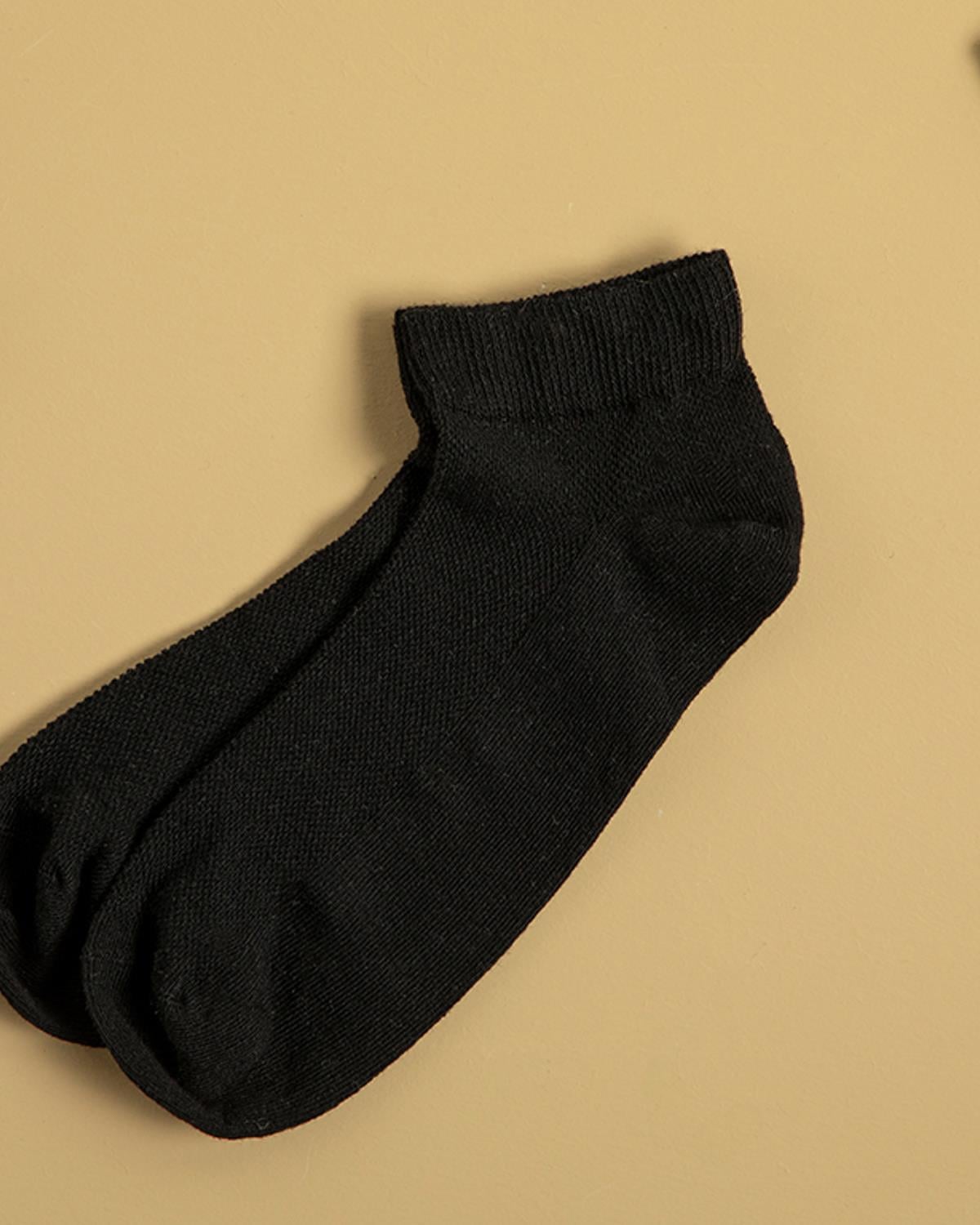 Basic Comfort Чорапи До Глезена Мъжки, Памучен, Черно, 40-44