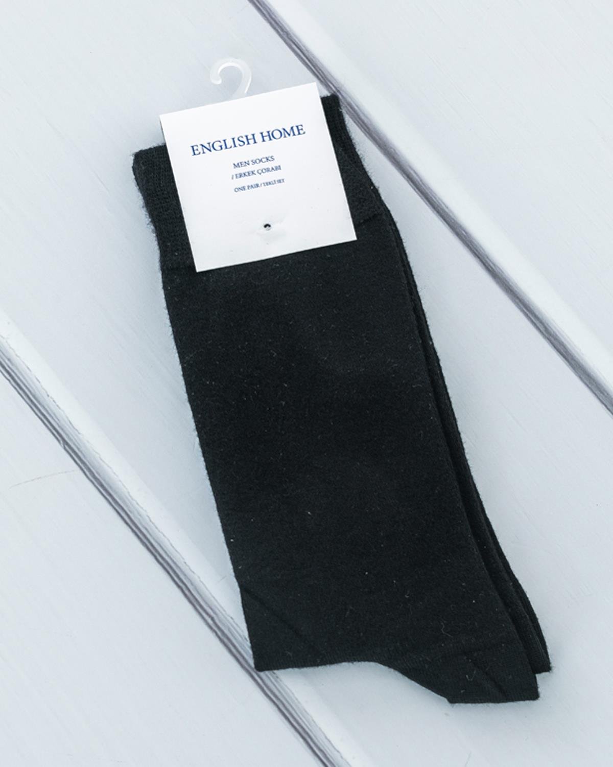 Basıc Дълги Чорапи Мъжки къси чорапи Soft 40-44 Черен