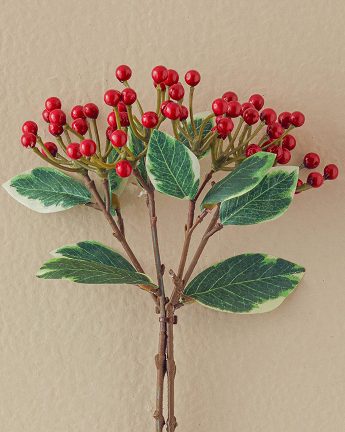 Berry Изкуствено Цвете Един Стрък 33 см Червен