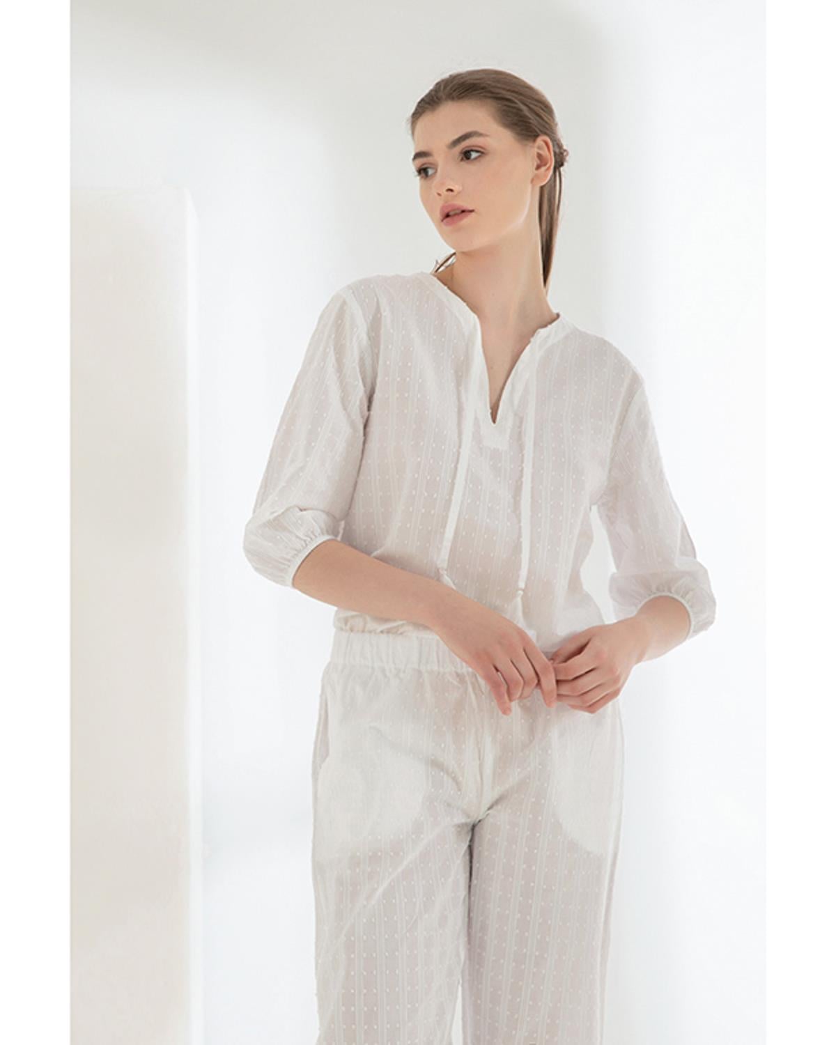 Bıanca Комплект Пижама Жена Памук M Бял