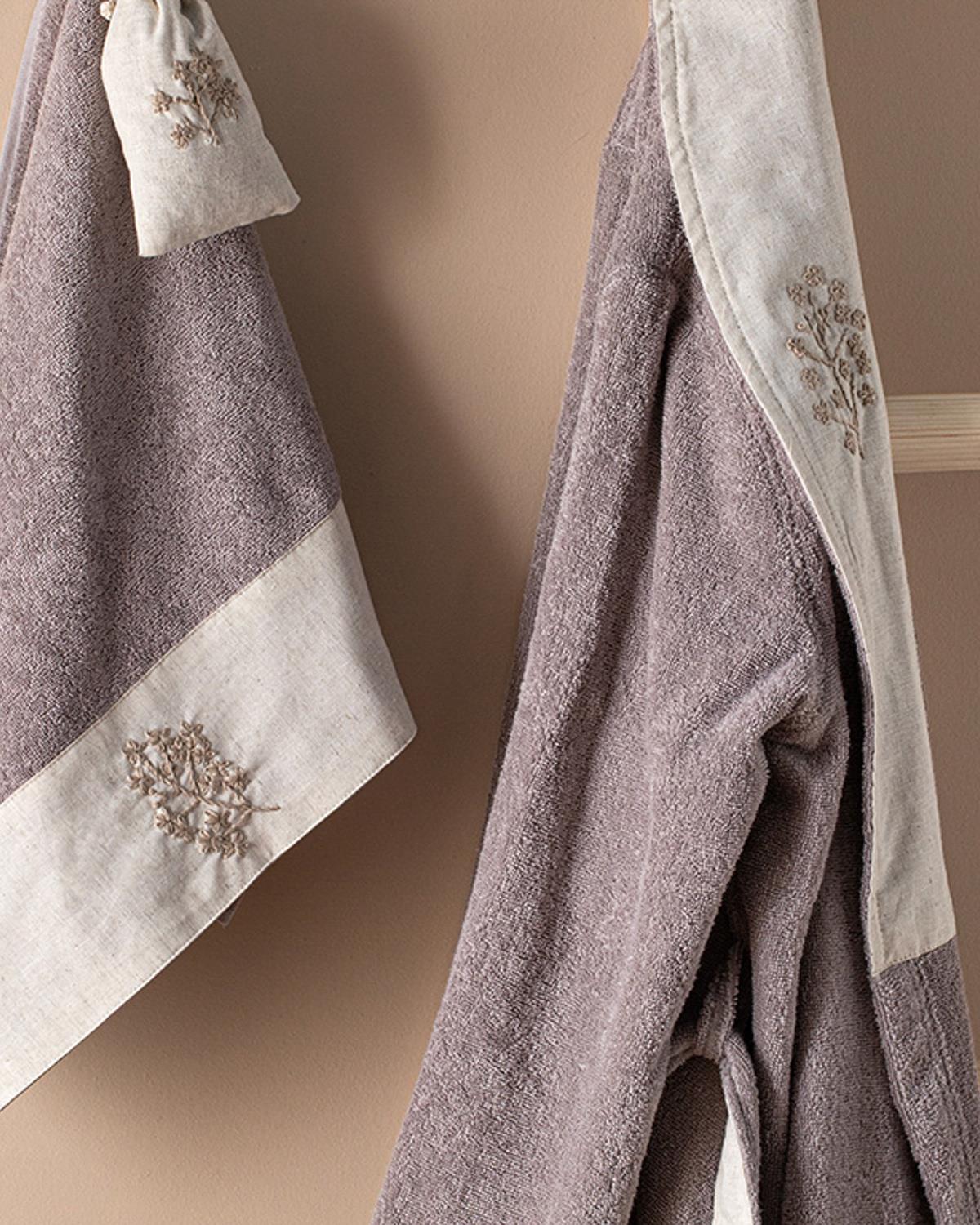 Blade Халат Комплект Бродирани, Памучен, Люляк., S-M