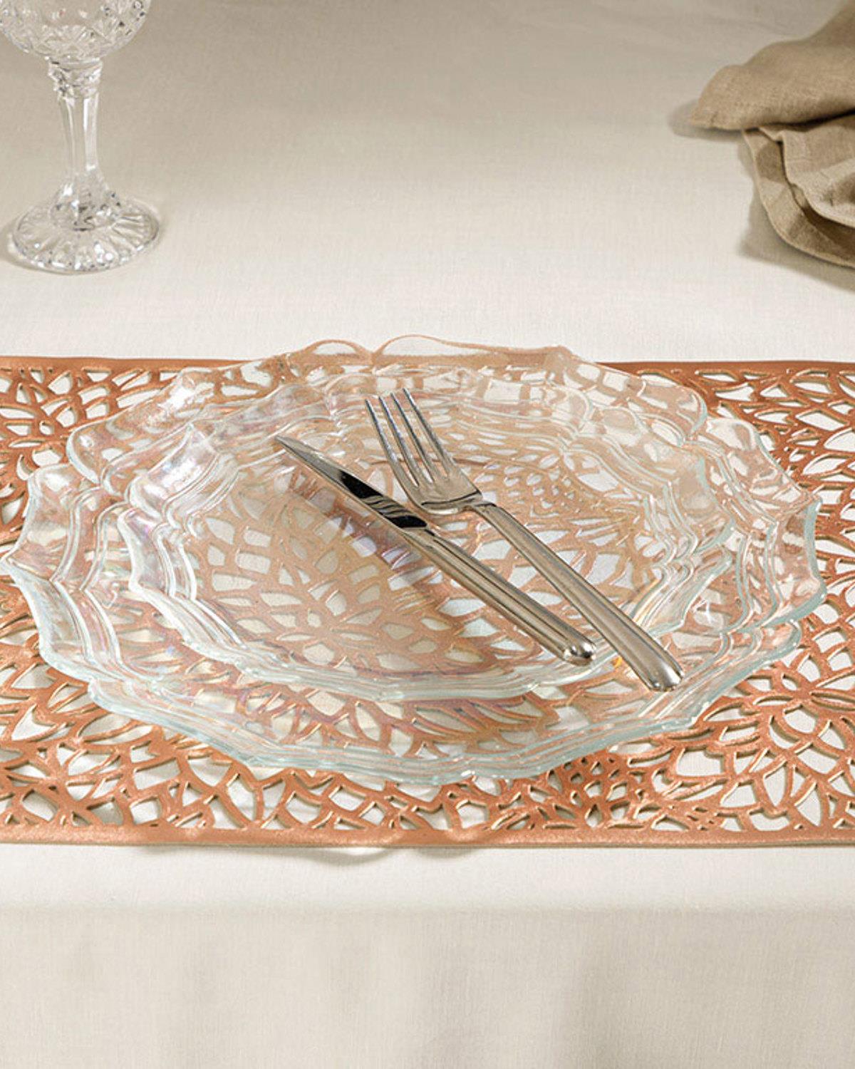 Blanca Подложки За Хранене 2 бр. Pvc 45x30 cm Розово златен..