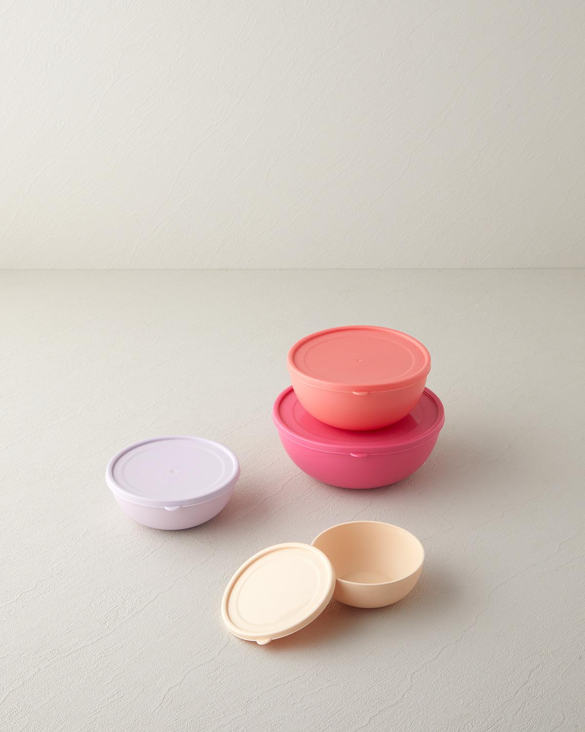 Blitz Кутия За Съхранение 4 бр. Пластмаса 220 мл-428 мл-687 мл-1100 мл Шарен