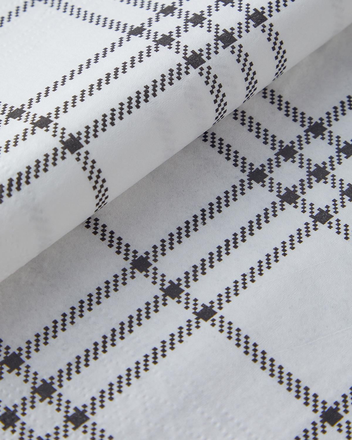 Хартиени Салфетки 20 бр. Хартия 33x33 см Черен - Бял