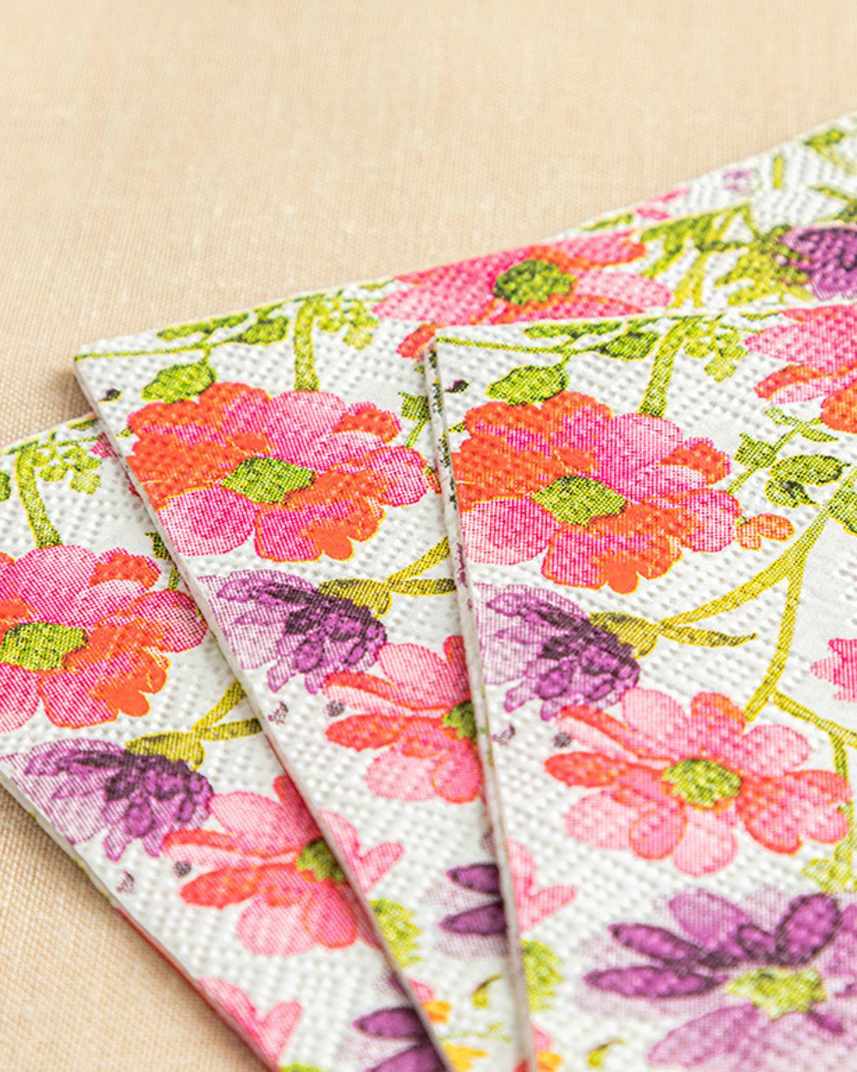 Bloem Хартийни Салфетки 20 Бр., Хартия, Розово, 33 X 33 Cm