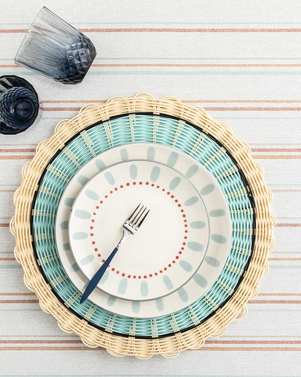 Blom Американзки Сервиз Полипропилен, Синьо, 38 Cm