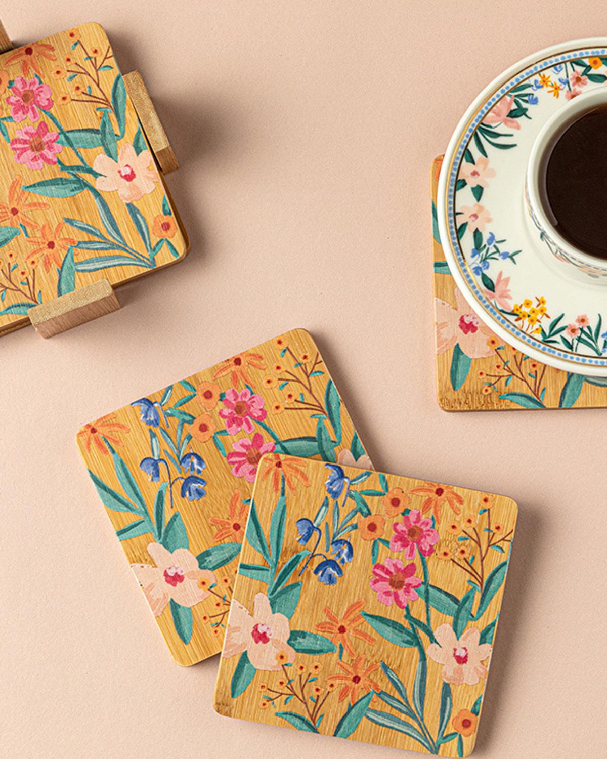 Blomstring Подложка За Чаша 4 бр. Бамбук 12 см