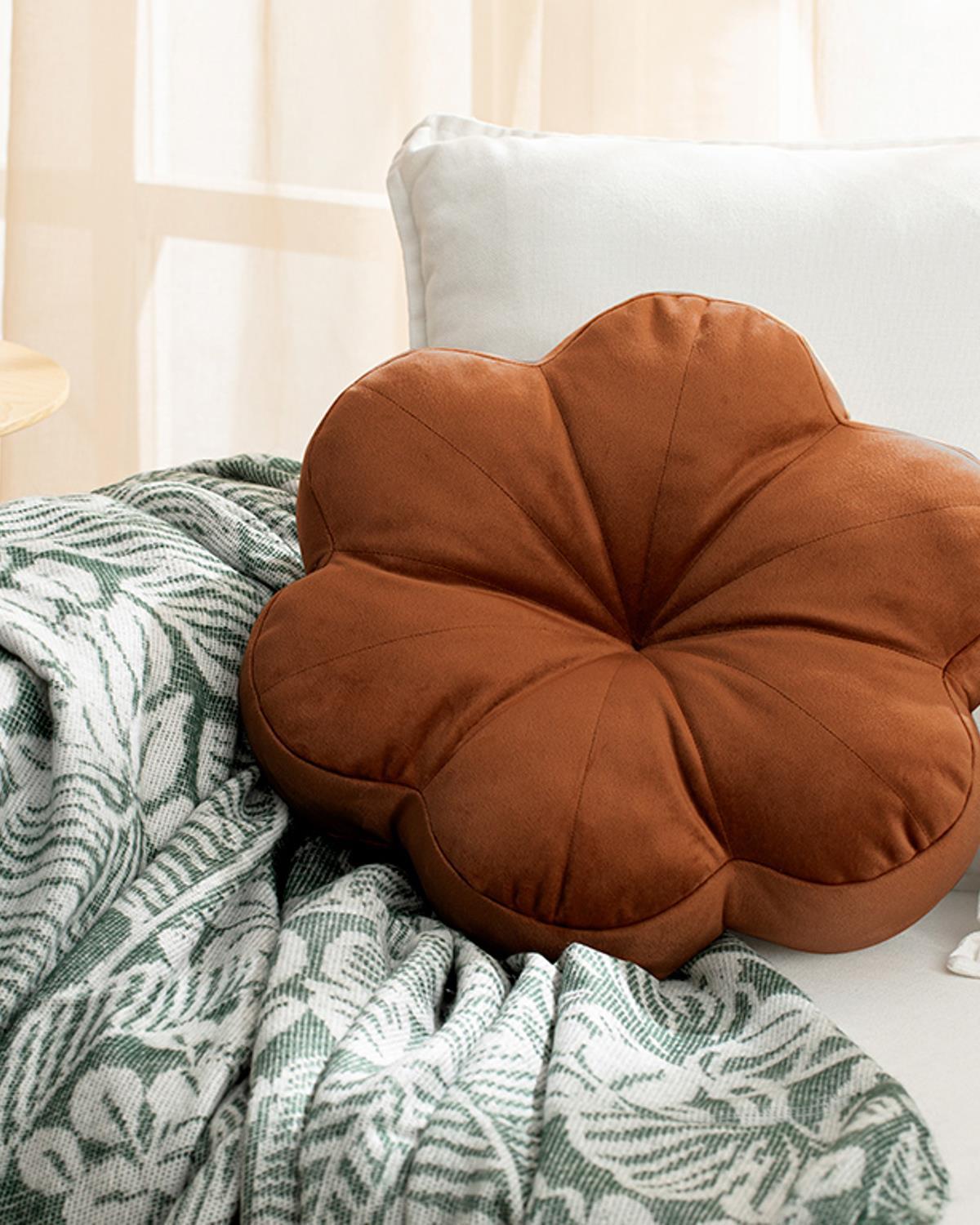 Bloom Декоративна Възглавница Кадифе 40 см Изгоряло оранжево