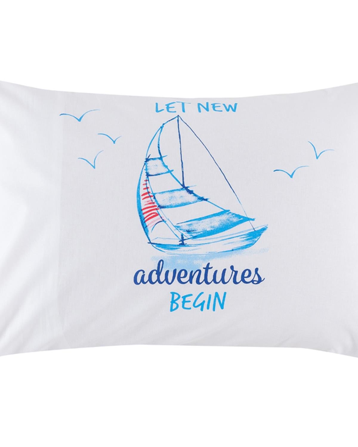 Blue Adventures Калъфка За Възглавница 2 бр. Памучен 50x70 см Син