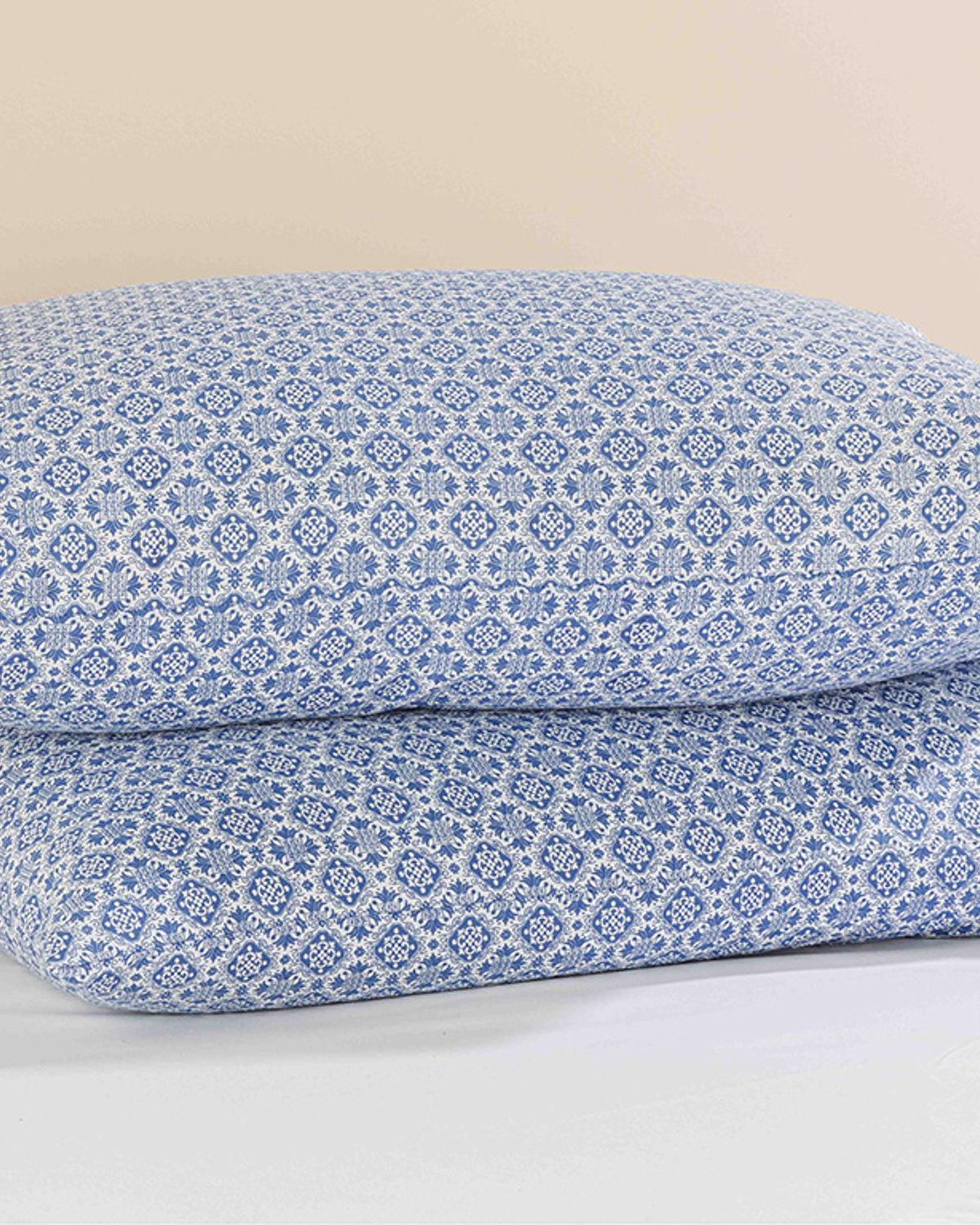 Blue Blanc Калъфка За Възглавница 2 бр. Памучен 50x70 см Морскосин