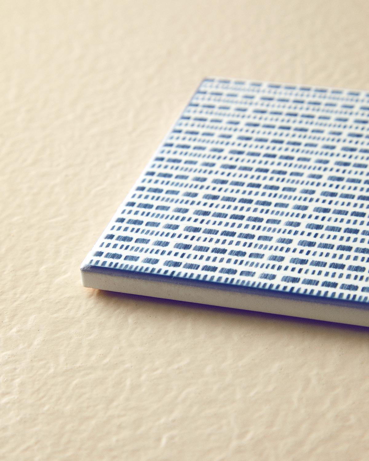 Blue Checked Подложка За Чаша Керамика 10,8 см Син