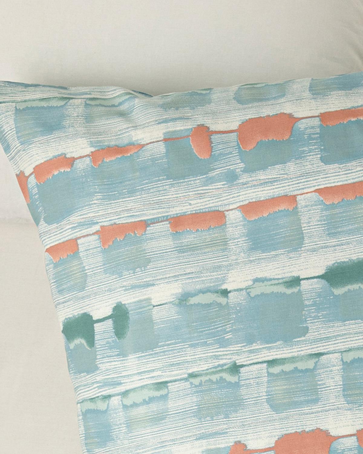 Blurred Check Калъфка За Възглавница Единичен Памучен 80x80 cm Селадон