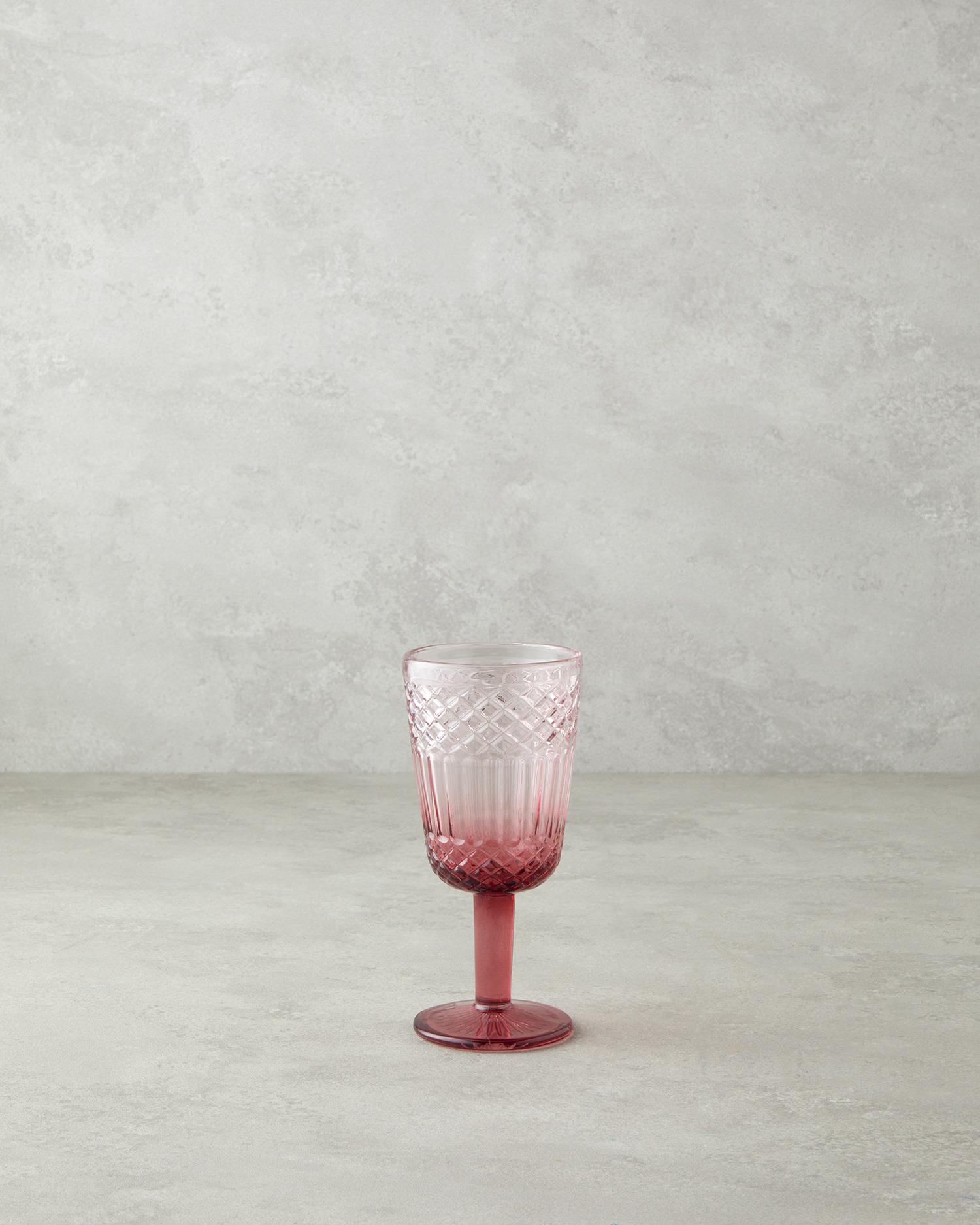 Blush Чаши Със Столче 3 бр. Стъкло 280 мл Розов