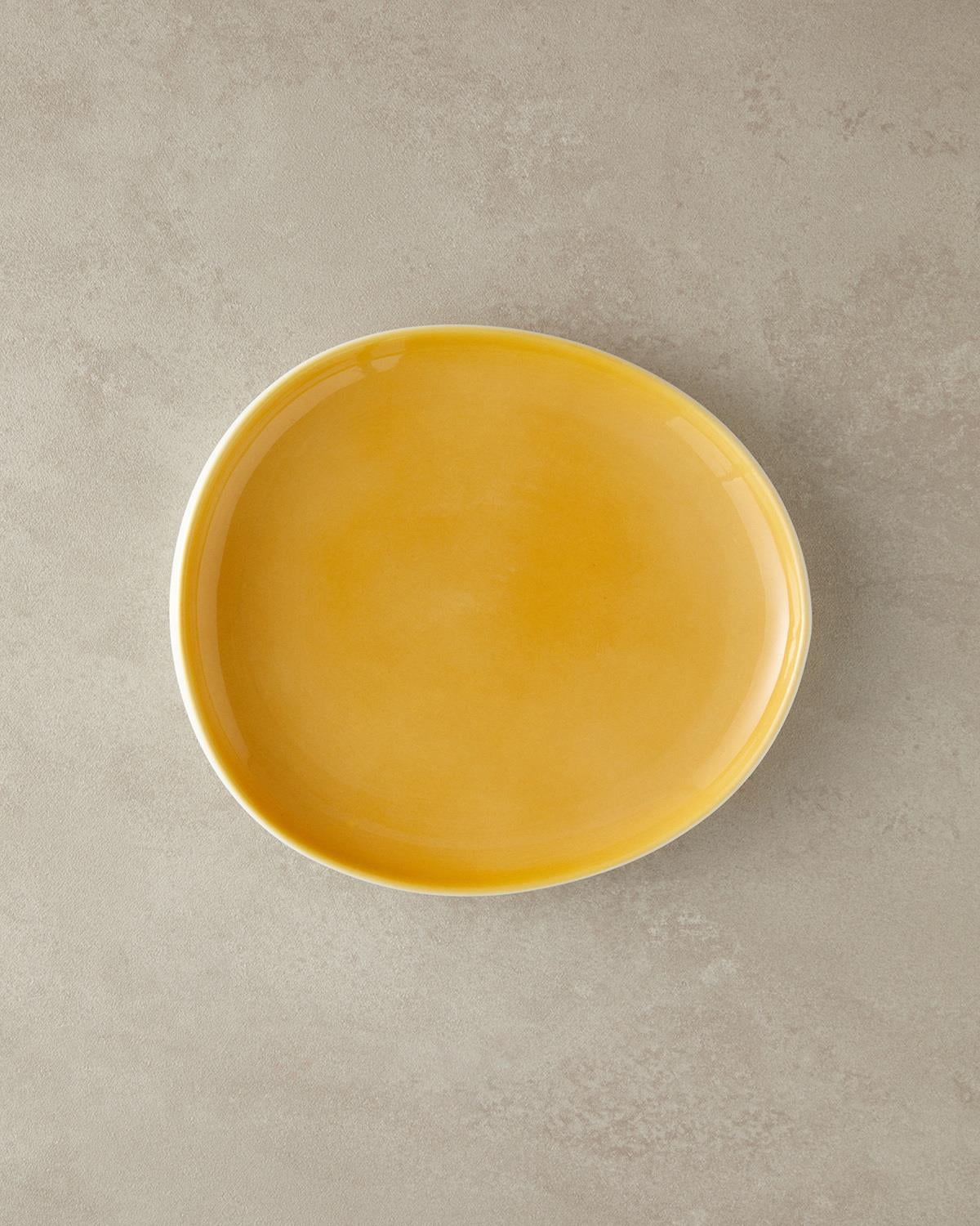 Boho New Bone China Cake Plate 23 cm Yellow