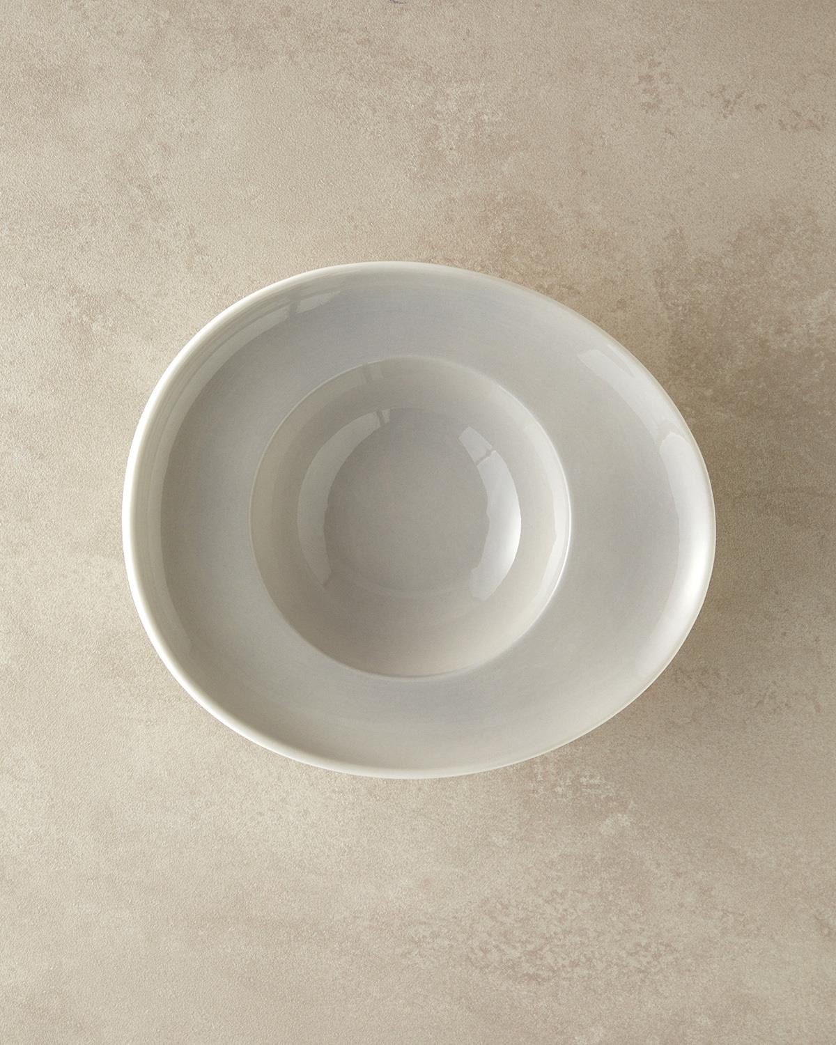 Boho Подложна Чиния За Сервиране Спагети Китайски костен порцелан 24 см Сив