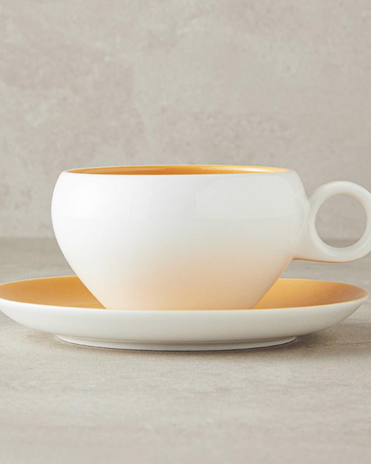Boho New Bone China Tea Cup Set 250 ml Yellow