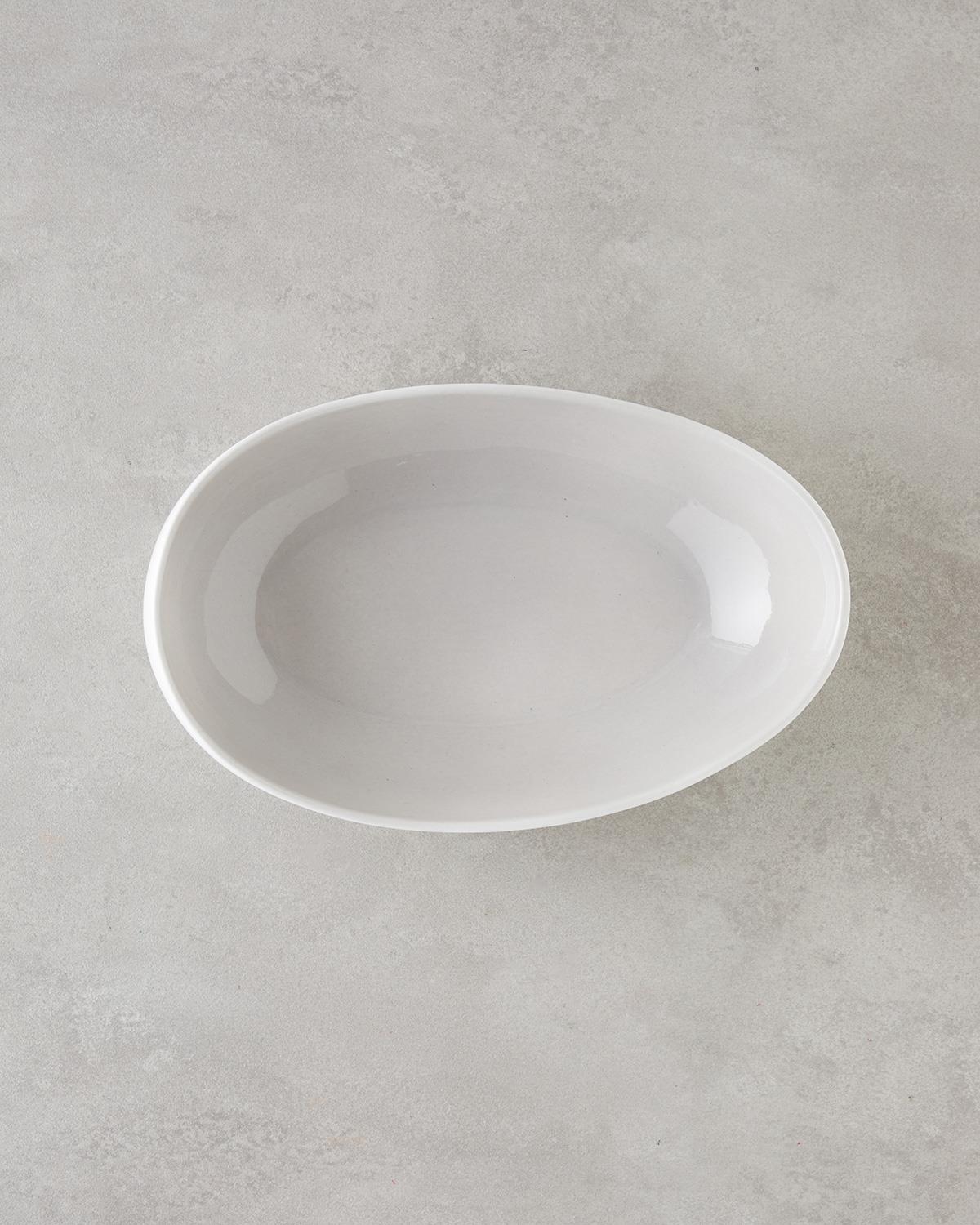 Boho Купа Китайски костен порцелан 30 см Сив