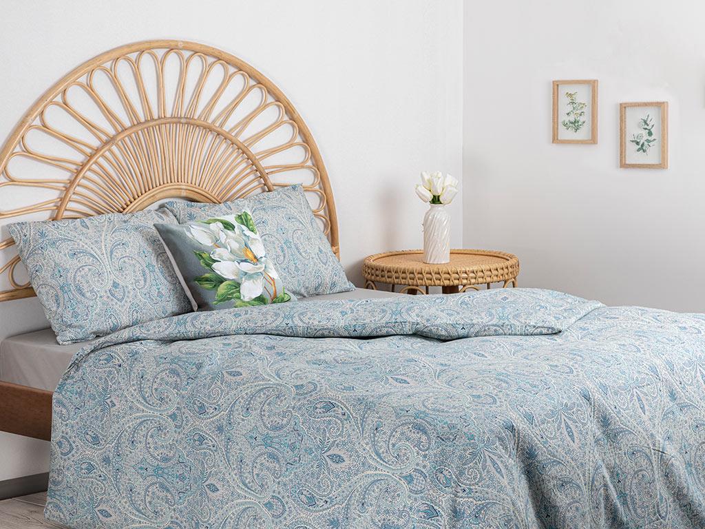 Boho Chic КОМПЛЕКТ СПАЛНО БЕЛЬ Двоен Памучен 200x220 cm Blue.