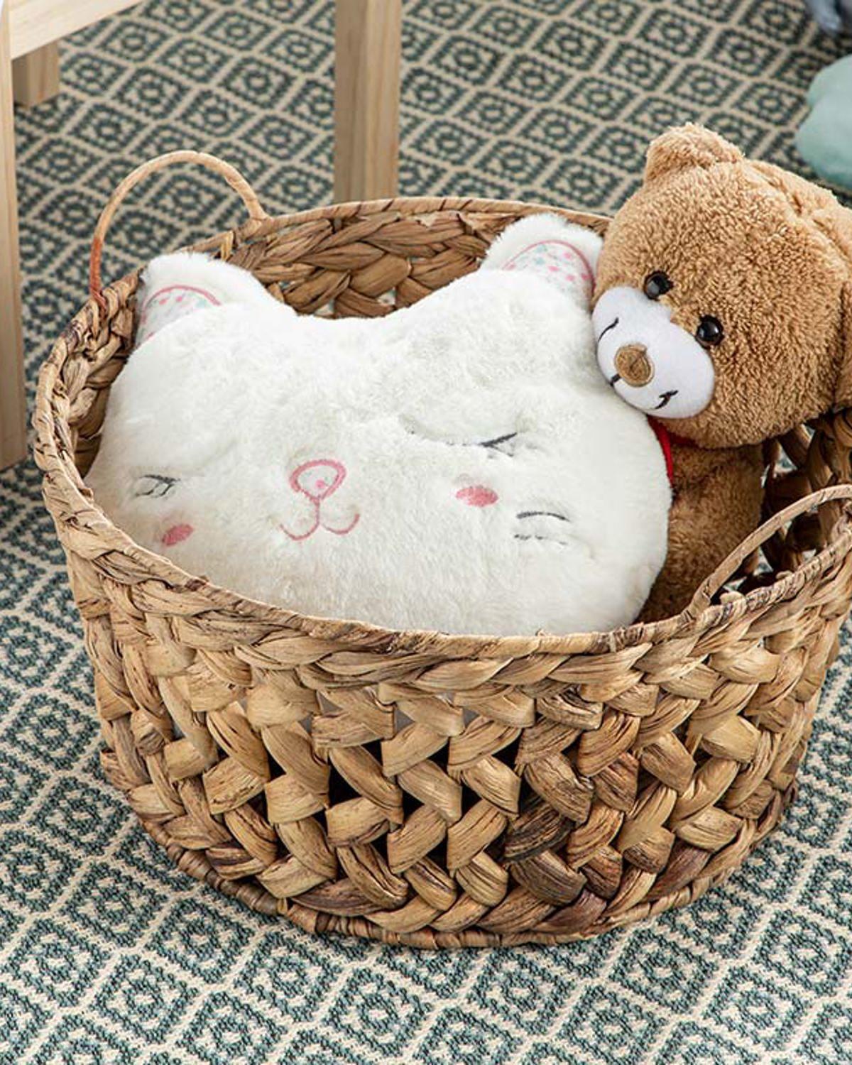 Boho Chic Кошница Голям Слама 35x18 см Бежов