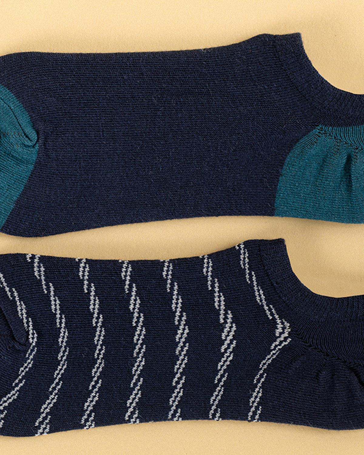 Bold Line Чорапи До Глезена Мъжки 2 Бр., Памучен, Тъмно Синьо, 40-44